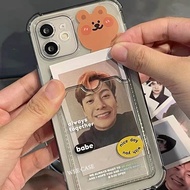 🔥ส่งไวจากไทย🔥 เคสใส ซองใส่บัตรรูปถ่ายแบบใสสำหรับ For iPhone 11 15 Pro Max 12 13 14 Pro Max 7 8 SE 20