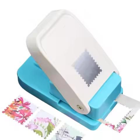 Hand Square Hole Puncher Portable Manual Ergonomic Square Hole Postage Craft Puncher For Stamp Label