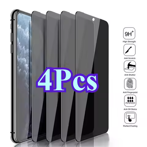 4Pcs Anti-Spy Tempered Glass For Realme Neo7 SE GT 7 6 Narzo 80 Protective Privacy Film For Realme 1