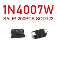 200PCS/LOT Rectifier Diode 1N4007W SOD-123FL Package A7 1A1000V A7S IN4007W Circuit Board Repair