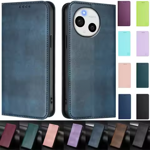 Coque Sense10 Magnetic Case for Sharp Aquos sense10 Capa Leather Flip Stand Wallet Case for Sharp Aq