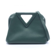 【二手】Bottega BOTTEGA VENETA小號 Point 兩用單肩包 658476 綠色皮革 小號 Point 女士二手 A