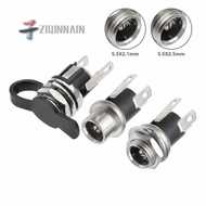 DC025M DC Socket Threaded Threadless DC Power Socket DC-025 Socket 5.5-2.1MM