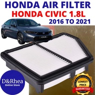 HONDA AIR FILTER FOR HONDA CIVIC 1.8L 2016 to 2021 ( CC ) 4x4b (FC6) PN: 17220-5BA-A00