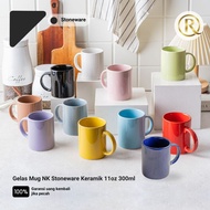 ROSTIA NK Stoneware Ceramic Mug 11oz 300ml Plain Mug Coffee Cup