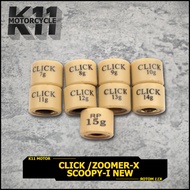 เม็ดตุ้มถ่วง​ CLICK ZOOMER-X SCOOPY-I NEW ขนาด7-16g เม็ดตุ้ม ชุดชามหน้า มอเตอร์ไซค์  (ราคาต่อเม็ด) เม็ดตุ้มถ่วง คลิก ซูเมอร์