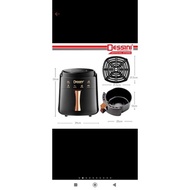 DESSINI ITALY AF-80 Electric Oven Convection Air Fryer Toaster Timer Oil Free