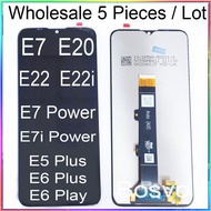 5 Pieces / Lot For Moto E22 Screen E22i E20 Display With Touch For Motorola E7 E7i Power E5 E6 Plus 