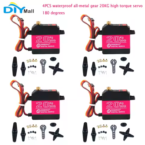 1/2/4pcs DS3218MG 20KG Digital Servo High Torque Waterproof Full Metal Gear RC Servo for 1/10 1/12 B