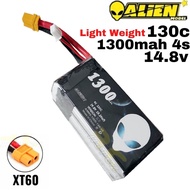 Alienmodel 4S 14.8V 1300mAh 130C Lipo Battery with XT60 Plug AL1300/130-4S