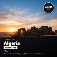 Algeria Travel eSIM 100MB-1GB 7 Days Prepaid Internet Plan