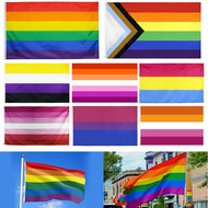 3x5 Ft LGBT Rainbow Flag Gay Progress Pride Banner Flags, Love Is Love Banner, Gay Pride Bisexual Le