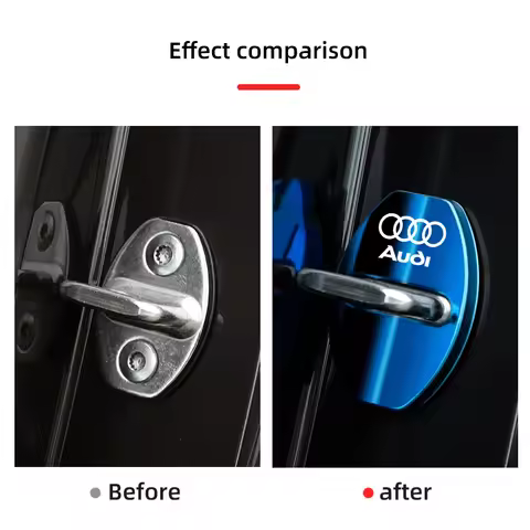 2025 Hot 4Pcs Door Lock Decoration Protect Cover Emblem Case For Audi A1 A2 A3 A4 A5 A6 A7 A8 Q1 Q2 