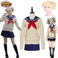 Anime My Hero Academia Cosplay Costume Himiko Toga JK Uniform Sweater Coat Women Sailor Suits Wig Fu