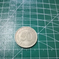 Syiling Lama Malaysia 50 sen 50 cent Coin 1988.