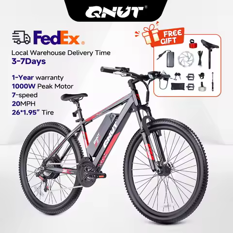 QNUT Victor3.0 Mountain electric Bicycle 1000W 36V 10.4AH 26" Tire All-Terrain E-Bike Urban off-road