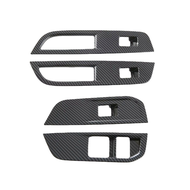 For MG 4 MG4 EV Mulan 2023 Car Window Control Lift Switch Panel Cover Trim Parts - ABS Carbon Fiber