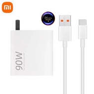 Original Xiaomi ชาร์จโทรศัพท์ในรถยนต์90W GaN Mi 13ที่ชาร์จแบบพิเศษสาย6A Type-C สำหรับ Mi 14 12 11T P