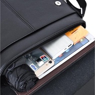 Men's Bag Casual Business Leather Side Backpack Briefcase Simple Crossbody Large Capacity Cro