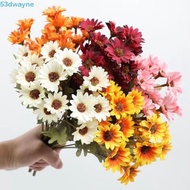 DWAYNE 5  Artificial Daisy Bouquet, Bendable Stems UV Resistant Artificial Chrysanthemums, Natural R