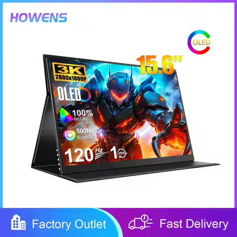 15.8" Oled Portable Monitor 120Hz 3K 1800p 100% DCI-P3 USB-C Office Display Extender for Macbook Gam