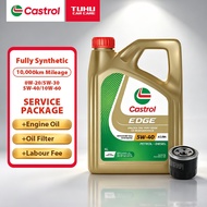Castrol EDGE 0W-20/5W-40/5W30/10W-60  Package(Includes Engine Oil & Oil Filter & Service)