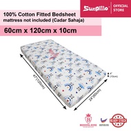 Baby Cotton Fitted Bedsheet (60cm x 120cm x 10cm)(Cadar Bayi)