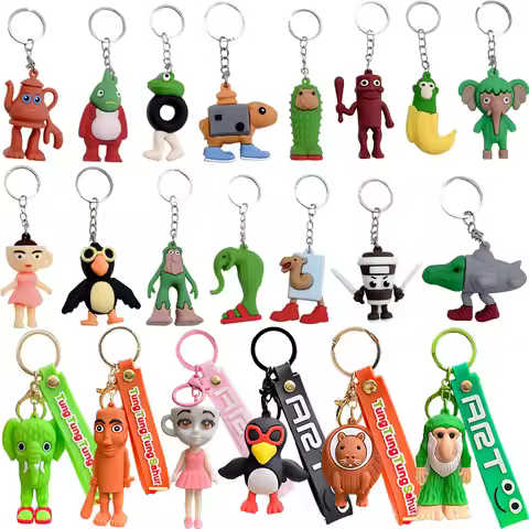 New Italian Brainrot Keychains Tralalero Tralala Keychain Tung Tung Sahur Brainrot Anime Figures Key