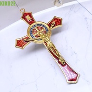 KIKO2E Saint Crucifix Pendant, Alloy Prayer Catholic Jesus Cross, Christian Gift Catholic Religious 