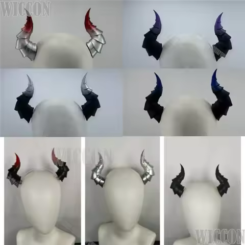 Beast Furry Head Horns Devil Corner Dark Lolita Hair Accessories Spicy Girl Furry Cosplay Holloween 