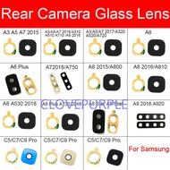 Back Camera Glass lens With Sticker For Samsung Galaxy A3 A5 A6 A7 A8 A9 Star C5 C7 Pro 2015 2016 2017 2018 Plus A310 A320 A510 A520