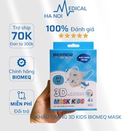 Box of 15 3D children's masks - BIOMEQ MASK 3D KIDS with 2 antibacterial layers, super safe for baby