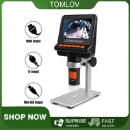 TOMLOV DM042มืออาชีพ Hd 4.3นิ้วกล้องจุลทรรศน์ดิจิตอลโพลาไรเซอร์สำหรับนักเรียนเพื่อใช้สำหรับการบำรุงร