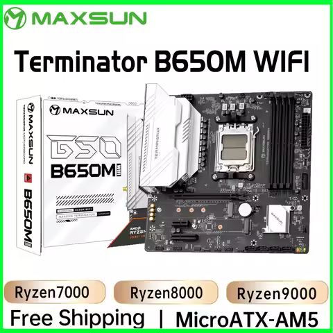MAXSUN Terminator B650M WiFi6 Computer Motherboard support AMD CPU AM5 Ryzen7000 Ryzen8000 Ryzen9000