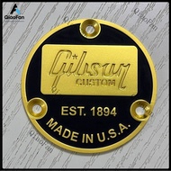 ustom Gibson Les Paul Guitar EST1894 Type Neck Plate Back Metal Cover Black Gold Professional Access