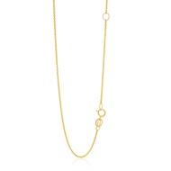 Nathalias NY Gold Necklace 14k Resizable 14k 14k Yellow Adjustable Cable Chain 1.1mm