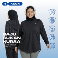 AEQA Baju Sukan Nuraa Muslimah Cepat Kering ready stock (M-6XL)
