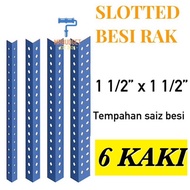 Besi angle rak lubang 6kk /slotted angle bar 6’