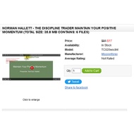 Norman Hallett - The discipline trader Maintain your positive momentum (Total size: 35.8 MB Contains
