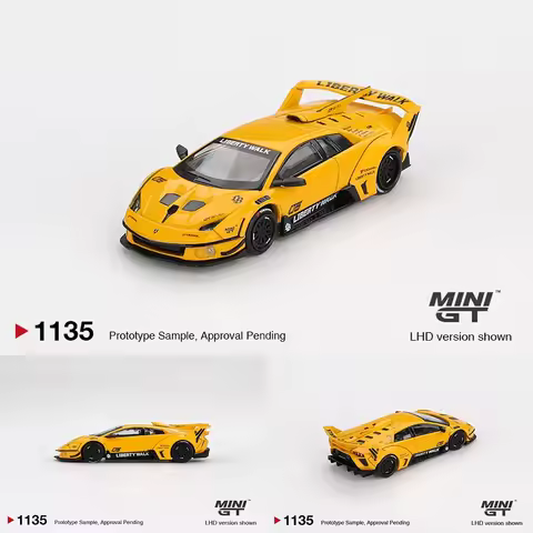 PreSale MINIGT 1135 1:64 LBWK Lamborghini LB-Silhouette WORKS MURCIELAGO GT Evo Yellow Diecast Car M