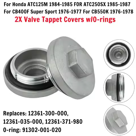 2pcs Car Engine Valve Tappet Adjustment Cover Cap O-Ring 17mm For Honda 12361-300-000 12361-035-000 