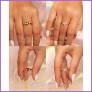 ✙✷ ♝ ❥ 12 Color Heart Crystal Stones Birthstone Adjustable Ring (Tala by Kyla Inspired)