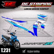 Jupiter Z1 Semifull Cool Motorcycle Sticker Striping Balab Motif T231