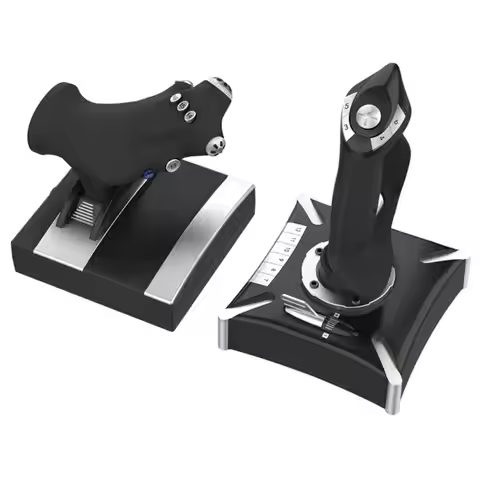 High Accuracy Flight Simulators Controller Strong Ergonomic Joystick Vibration Feedback Multiple Pla