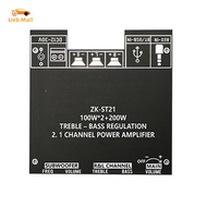 [UEB Mall]ZK-ST21 แอมพลิฟายเออร์ซับวูฟเฟอร์บลูทู ธ ที่เข้ากันได้กับบลูทู ธ 100W+100W+200W โมดูลแอมพล