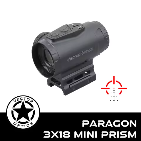 Vector Optics Paragon 3x18 Mini Prism Rifle Scope With Long Eye Relief Compact CQB Optics For Fast T