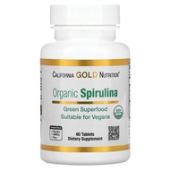 [พร้อมส่ง] ลดพิเศษ Organic Spirulina 500 mg  60 Tablets California Gold Nutrition Now foods