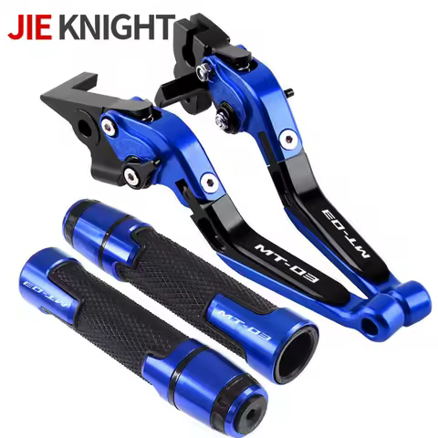 Motorcycle Brake Clutch Levers Handlebar knobs Handle Hand Grips For MT03 MT-03 MT 03 2015 2016 2017