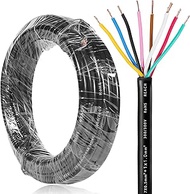 SPARKMOTO 8 Core Trailer Cable Car Cable 5 m, Vehicle Cable 8 Core for Trailer Lighting Rear Lights,