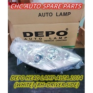 HEAD LAMP / LAMPU DEPAN / LAMPU BESAR PERODUA ALZA 14-20Y (WHITE) DEPO